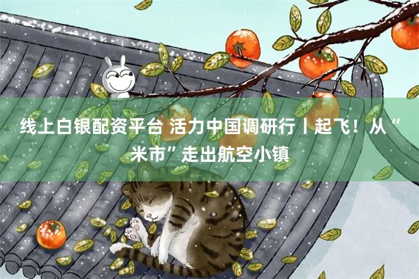 线上白银配资平台 活力中国调研行丨起飞！从“米市”走出航空小镇