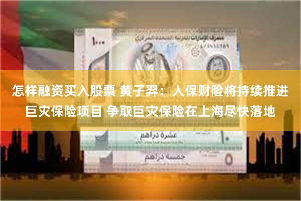 怎样融资买入股票 黄子羿：人保财险将持续推进巨灾保险项目 争取巨灾保险在上海尽快落地